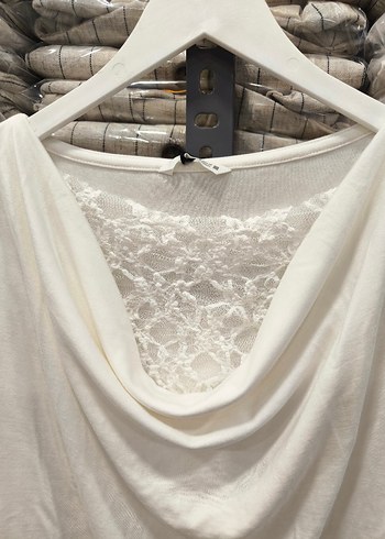 Zara Dantel Kol Detaylı Bohem Beyaz Bluz - Görsel 3