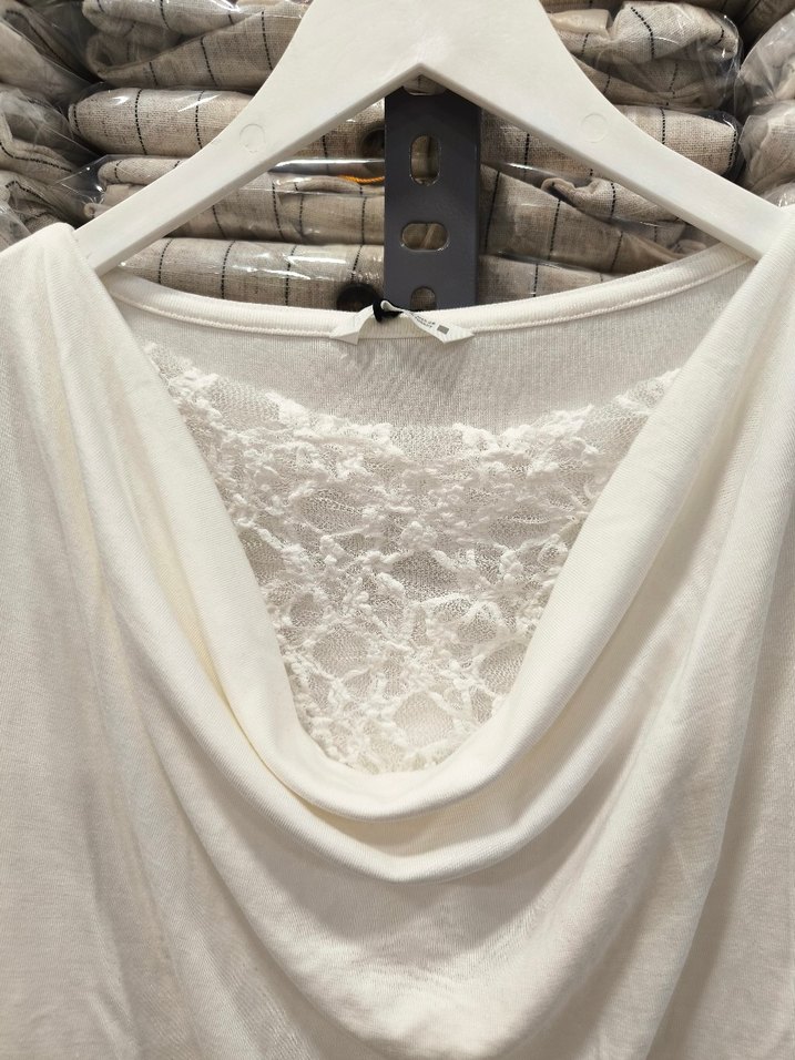 Zara Dantel Kol Detaylı Bohem Beyaz Bluz - Görsel 3