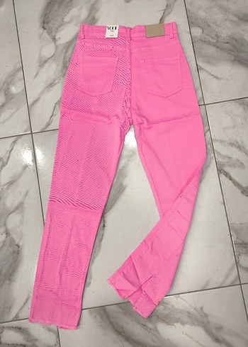 Pembe Regular Fit Kadın Kumaş Pantolon - Görsel 3