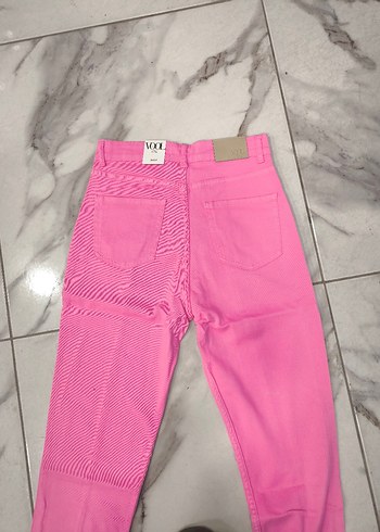 Pembe Regular Fit Kadın Kumaş Pantolon - Görsel 7