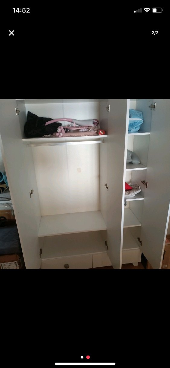 Acil çocuk odası dolabı üç kapaklı çekmeceli - Görsel 2