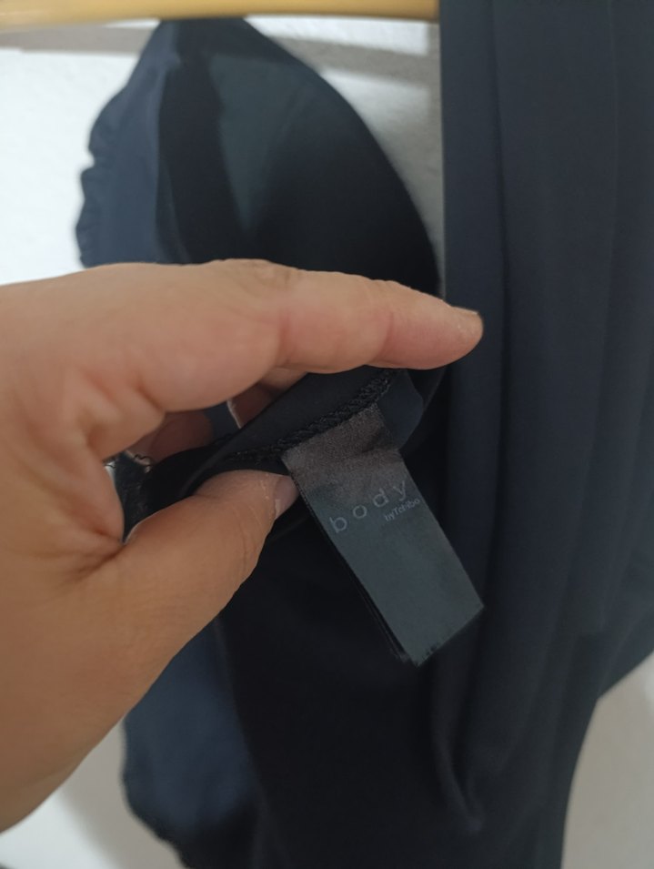 Siyah Drapeli Strappy Mayo - Görsel 2