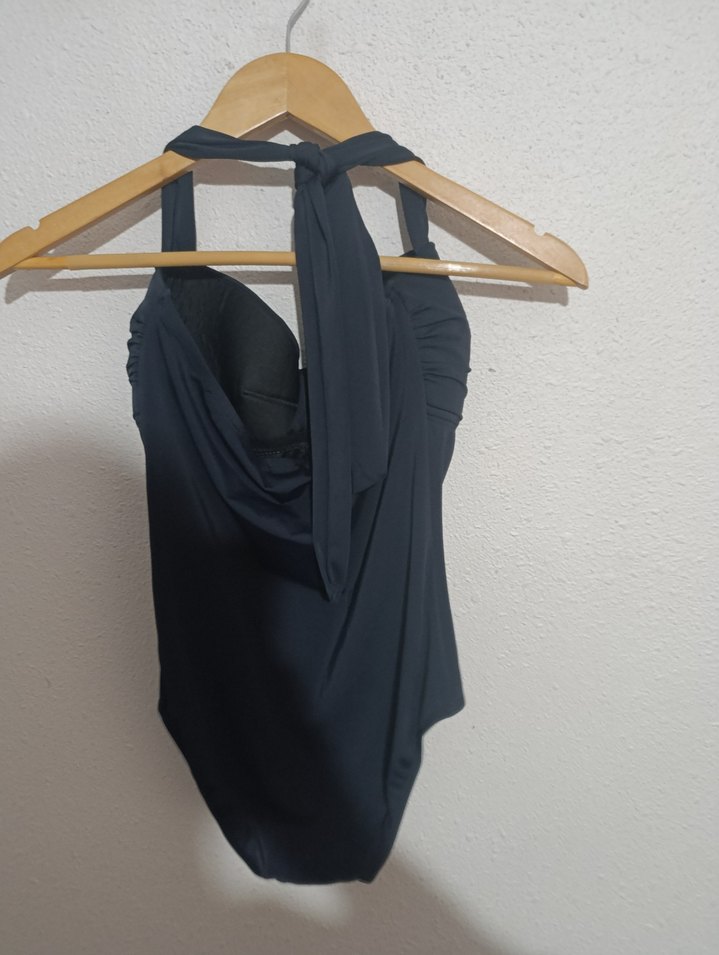 Siyah Drapeli Strappy Mayo - Görsel 3