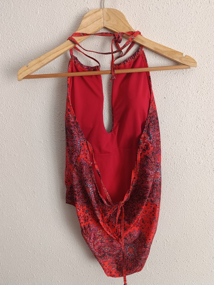 DeFacto Markalı Kırmızı Bohem Drapeli Mini Mayo - Görsel 2