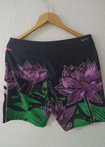 HURLEY Mor Çiçek Desenli Erkek Mini Yüzme Şortu - Görsel 2