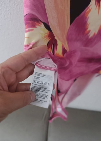 H&M Markalı Pembe Desenli Bohem Mayo - Görsel 3