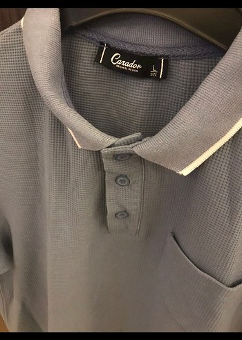 Cazador marka  Düğmeli İndigo mavisi Erkek Polo Tişört - Görsel 6