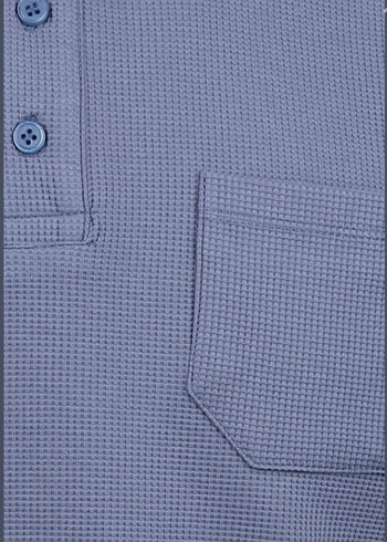 Cazador marka  Düğmeli İndigo mavisi Erkek Polo Tişört - Görsel 3