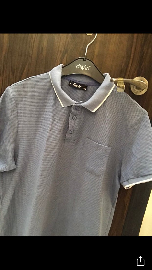 Cazador marka  Düğmeli İndigo mavisi Erkek Polo Tişört - Görsel 4