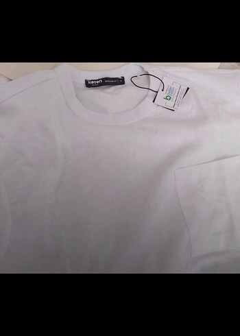 Beyaz Pamuklu Erkek Tişört - Görsel 3