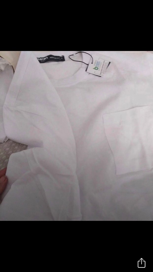 Beyaz Pamuklu Erkek Tişört - Görsel 2