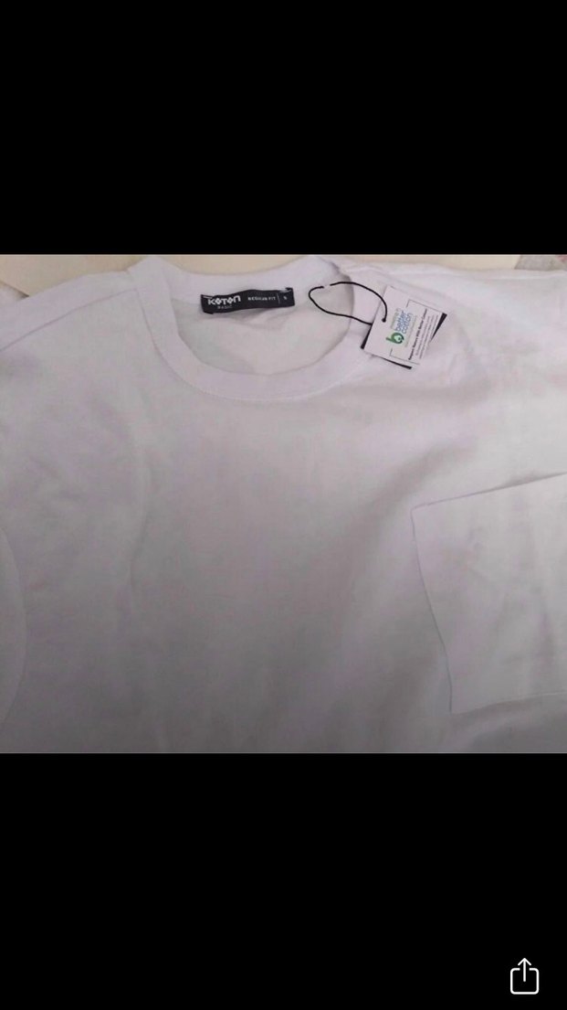 Beyaz Pamuklu Erkek Tişört - Görsel 3