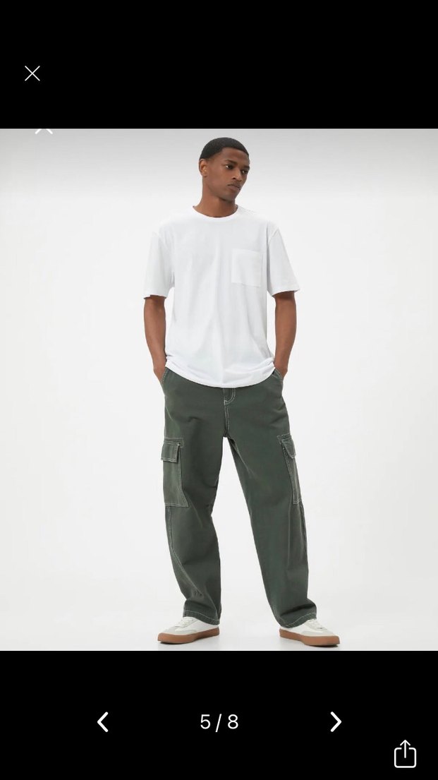 Beyaz Pamuklu Erkek Tişört - Görsel 5