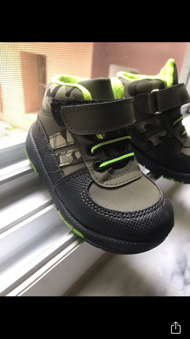 Erkek Çocuk Kamuflaj Desenli Cırt Cırtlı Bot - Görsel 2