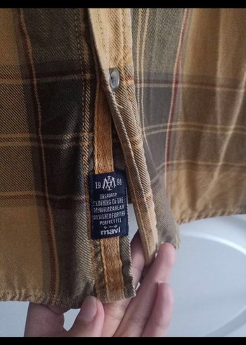 Uzun Kollu Düğmeli Kareli Erkek Gömlek - Görsel 5