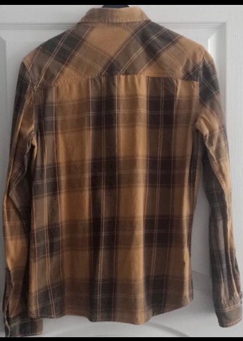 Uzun Kollu Düğmeli Kareli Erkek Gömlek - Görsel 4