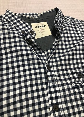 Koton Siyah Kareli Erkek Gömlek - Görsel 4