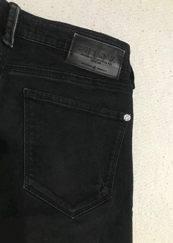 Mavi jeans simsiyah kot - Görsel 5