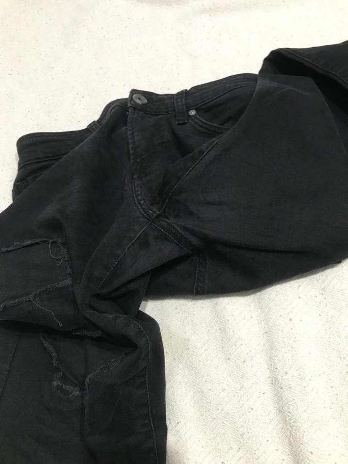 Mavi jeans simsiyah kot - Görsel 3