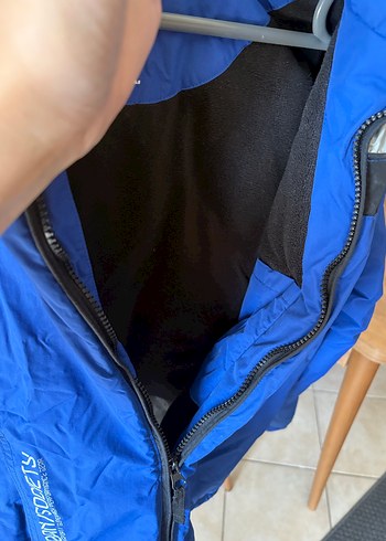 Erkek Çocuk Mavi Fermuarlı  kar montu - Görsel 3