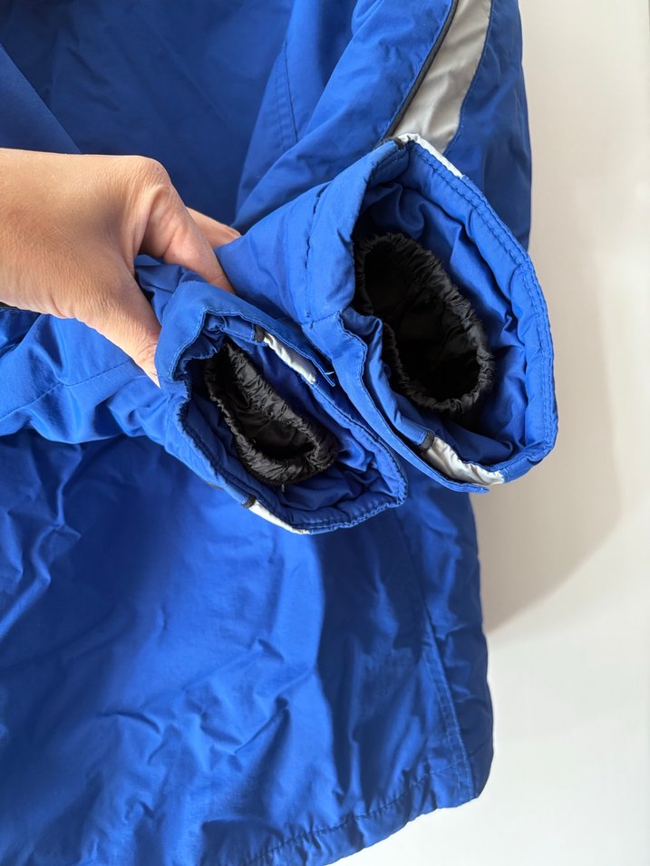 Erkek Çocuk Mavi Fermuarlı  kar montu - Görsel 4