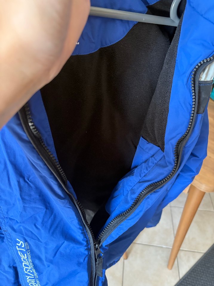 Erkek Çocuk Mavi Fermuarlı  kar montu - Görsel 3