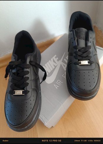 Siyah Bağcıklı Kadın Spor Ayakkabı - Görsel 5