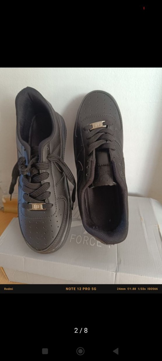 Siyah Bağcıklı Kadın Spor Ayakkabı - Görsel 2