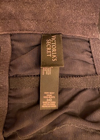 Victoria's Secret Çizgili Siyah Beyaz Dantel Büstiyer Sütyen - Görsel 4