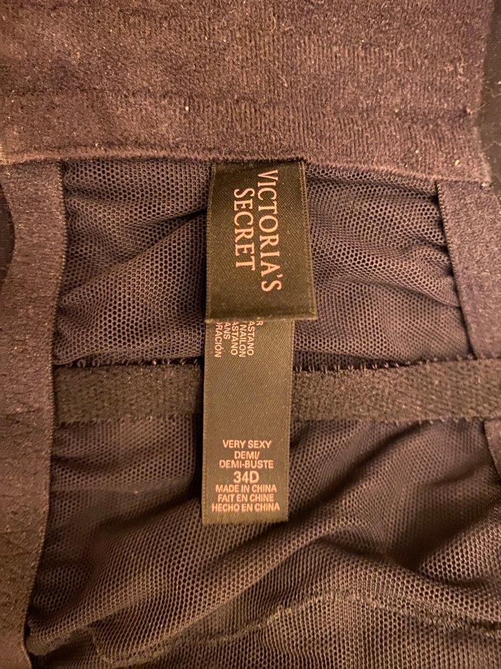 Victoria's Secret Çizgili Siyah Beyaz Dantel Büstiyer Sütyen - Görsel 4