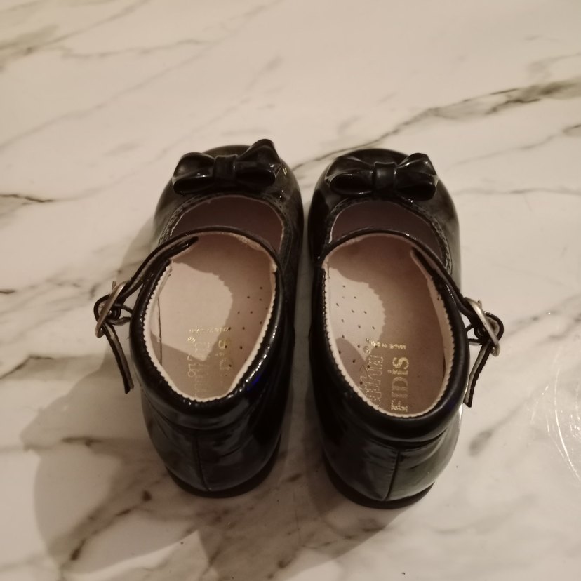 kullanilmadi Kemerli Siyah Kız Çocuk Babet Ayakkabı - Görsel 3