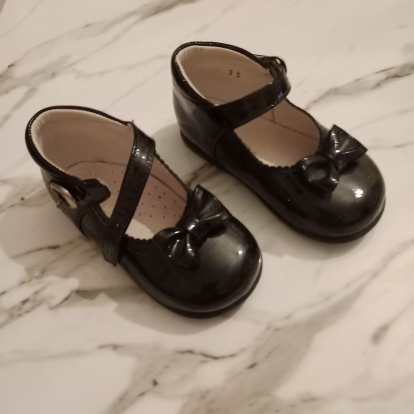 kullanilmadi Kemerli Siyah Kız Çocuk Babet Ayakkabı - Görsel 2