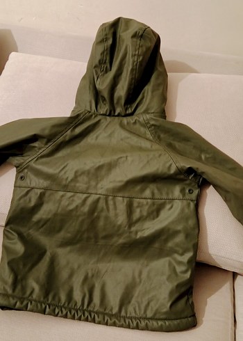 Kapüşonlu haki  unisex Çocuk Mont - Görsel 2