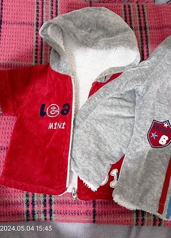 Bebek 6-9 ay polarlı  kadife takım - Görsel 5