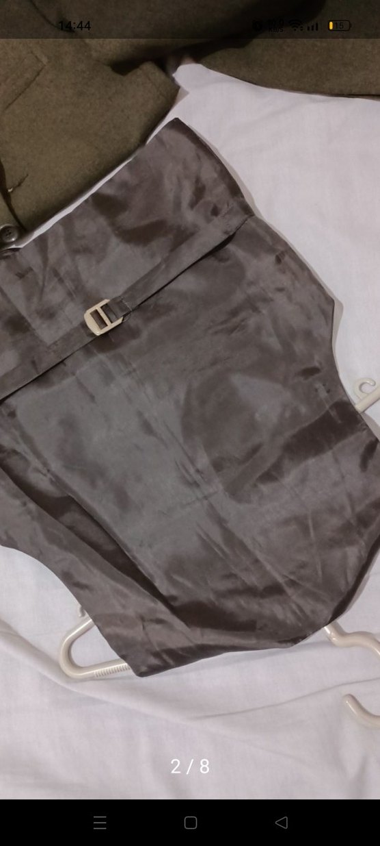 Erkek Keten Füme rengi Ceket ve Yelek Takım - Görsel 2