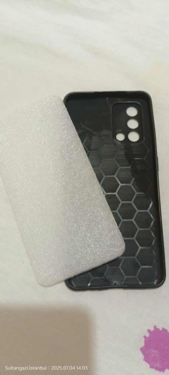 Siyah Elastik Telefon Kılıfı oppo A74 için - Görsel 3