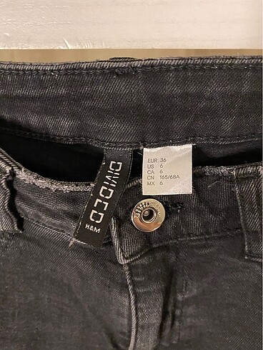 36 Beden H&M Yırtık Siyah Kot