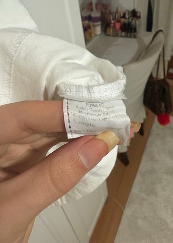 Puma Beyaz Pamuklu Puma Tişört