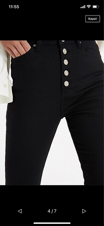 34 Beden siyah Renk Siyah Trendyol Yüksek bel pantolon