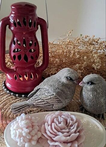 Diğer Güllü Tabaklı Kokulu Mum