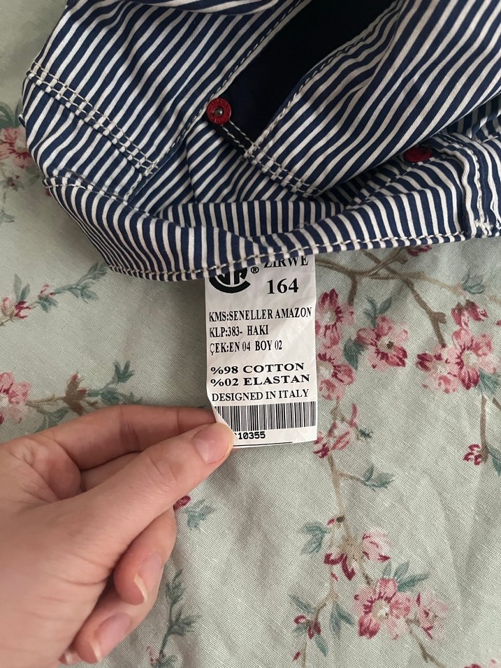 Çizgili Kadın jorts - Görsel 5