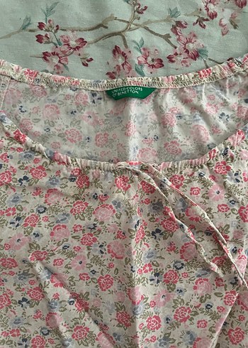 Pembe Çiçek Desenli Bohem mini elbise - Görsel 2