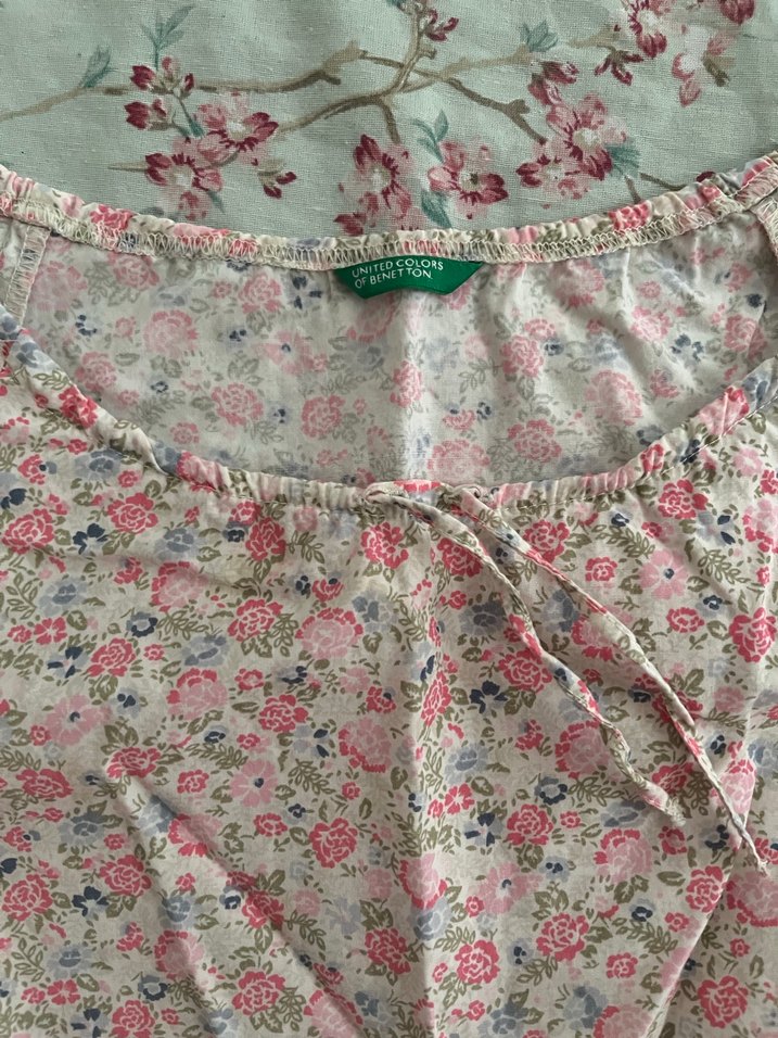 Pembe Çiçek Desenli Bohem mini elbise - Görsel 2