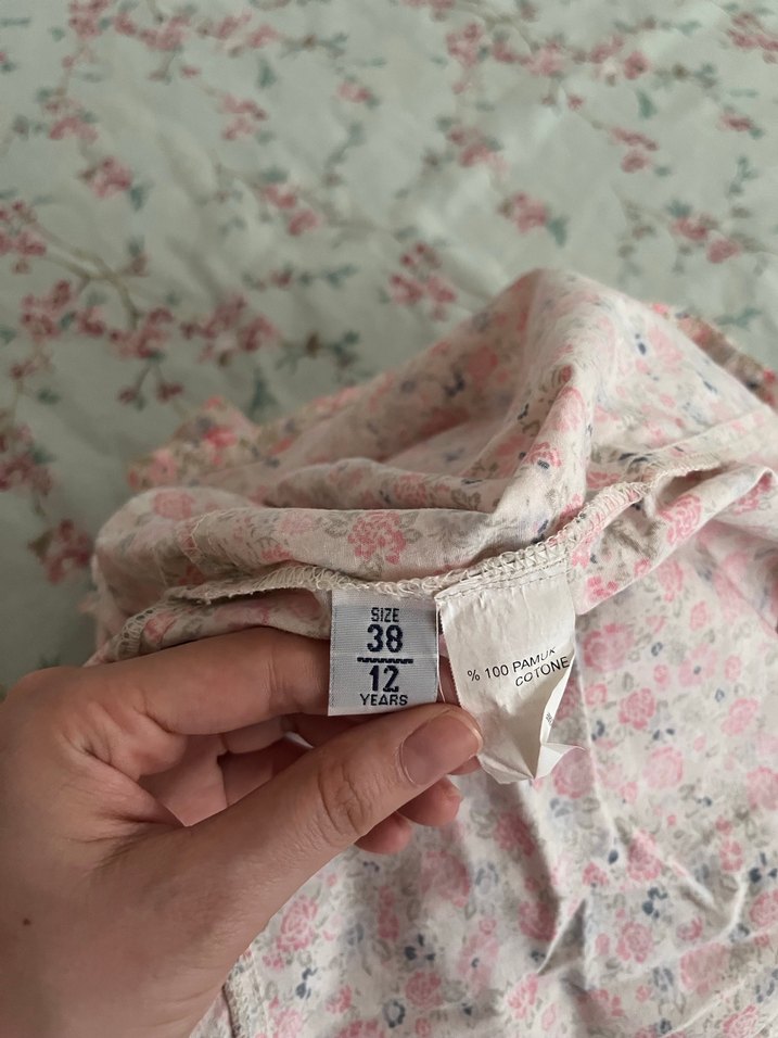 Pembe Çiçek Desenli Bohem mini elbise - Görsel 4