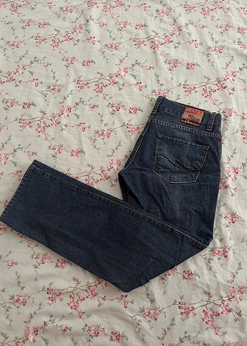 Kadın Koyu Denim Baskılı Regular Fit Kot - Görsel 2