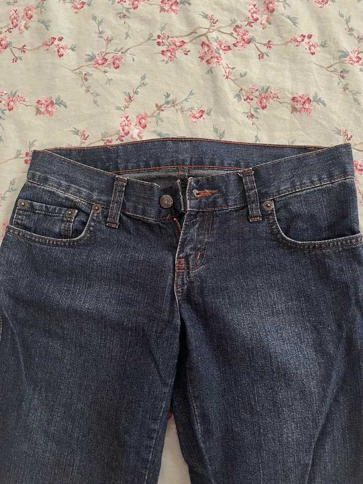 Kadın Koyu Denim Baskılı Regular Fit Kot - Görsel 4