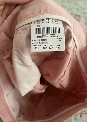 Pastel pembe düz kesim pantolon - Görsel 5