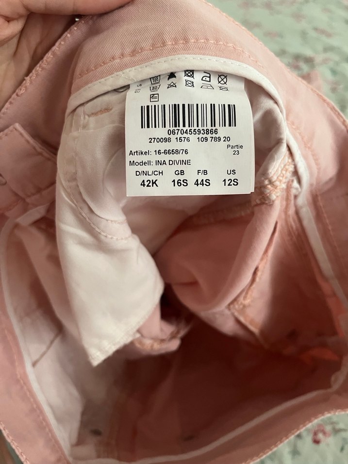 Pastel pembe düz kesim pantolon - Görsel 5