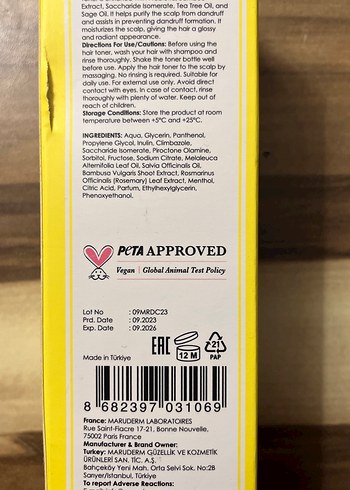 Maru-Derm Kepek Önleyici Saç Toniği 200ml - Görsel 4