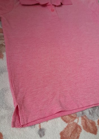 6 Yaş Beden Kız Çocuk Pembe Polo Tişört